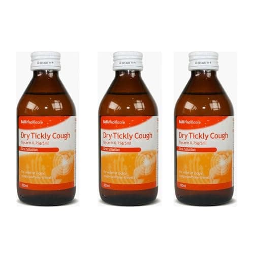 Image of Bells Dry Tickly Cough Liquid, 200ml, Pack of 3