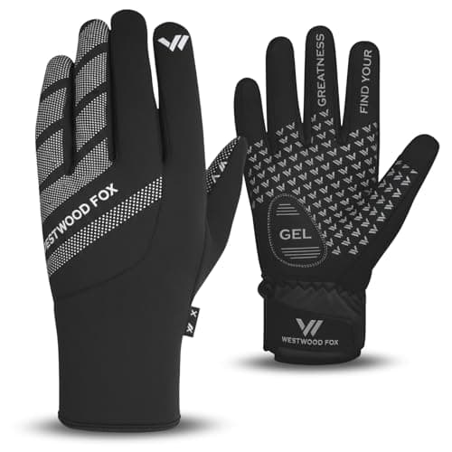 Image of WESTWOOD FOX Waterproof & Windproof Winter Gloves for Men & Women–Thermal Insulated,Anti Slip,Touchscreen Warm Gloves for Skiing, Cycling, Motorcycle, Running & Outdoor Sports (Black, L)