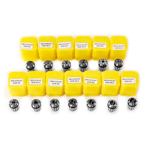 Image of Yofuly ER16 Collet Set Drill Chuck, ER16 Collet 1-10 mm, ER-16 Spring Collet for CNC Engraving Machine and Milling Lathe, Tool Holder, 11 Pcs.