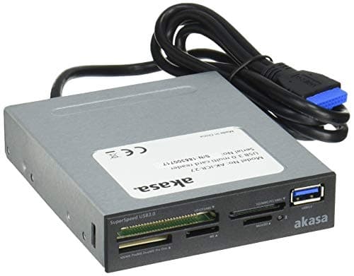 Image of Akasa Memory Card Reader, Internal, USB 3.0, Compatible with SDHC/SDXC/UHS-Black