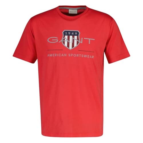 Image of GANT Men's Reg Archive Shield Ss T-Shirt, Rose-red, 4XL