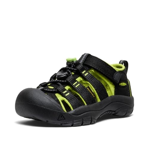 Image of KEEN Unisex Kids Newport H2 Sandal, Black Lime Green, 13 UK Child