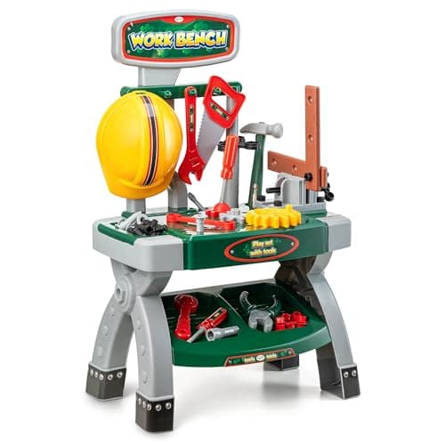 Image of Toyrific | Complete Kids Workbench Educational Role Play Tool Kit For Kids, Toy Construction Set with 40 pieces