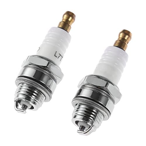 Image of DRELD 2Pcs L7T Spark Plugs, 2 Stroke Engine Spark Plug Engine Parts Replacement for BPMR7A CJ8 RCJ6Y RCJ7Y Chainsaw Brush Cutter Garden Lawnmower Strimmer