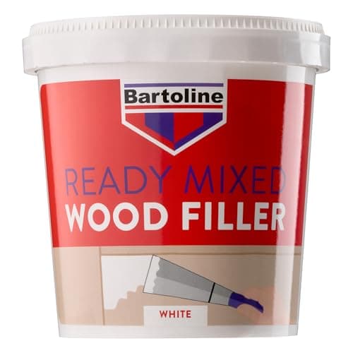Image of Bartoline Ready Mixed Wood Filler White 1kg, Durable and Easy-to-Use Filler for Interior and Exterior Wood Repairs