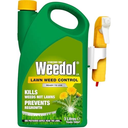 Image of Weedol LN Lawn Weed Control 3L | Ready-to-Use Selective Weedkiller Manual Sprayer | Kills Dandelions Clover & Daisies Not Grass | Glyphosate-Free Formula for 150m² | Targeted Spot Weeding Lawn Care