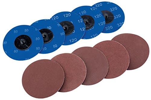 Image of Draper SD3AB Assorted Aluminium Oxide Sanding Discs, Blue, 75 mm, Set of 10 Piece