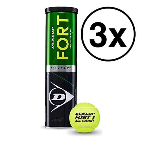 Image of Dunlop Fort All Court Tournament Select 3 Tubes of 4 Balls