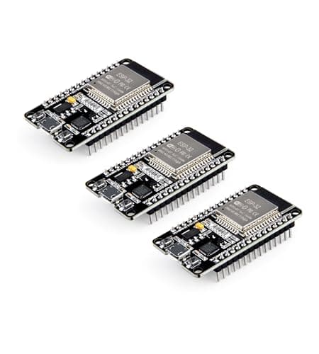 Image of ELEGOO 3PCS ESP-32 Development Board Micro-USB, 2.4GHz Dual Mode WiFi+Bluetooth Dual Core Microcontroller for Arduino IDE, Support MicroPython, NodeMCU, AP/STA/AP+STA, CP2102 Chip