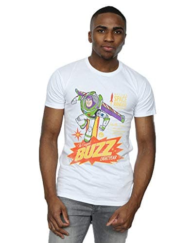 Image of Disney Men's Toy Story 4 The Original Buzz Lightyear T-Shirt White XX-Large