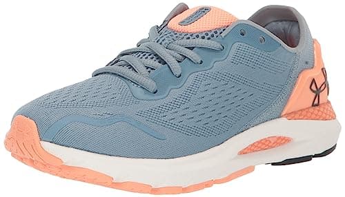 Image of Under Armour Women's HOVR Sonic 6 Running Shoe, (302) Blue Granite/Bubble Peach/Black, 4 UK