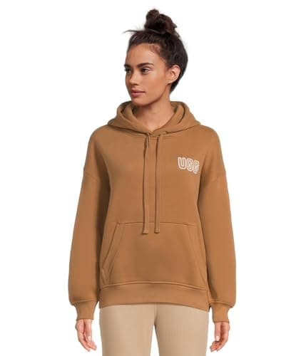 Image of UGG Women's Logo Hoodie Hooded Sweatshirt, Chestnut, XL
