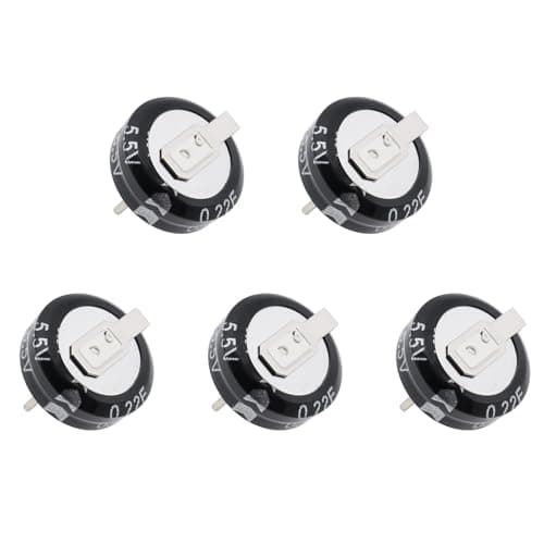 Image of EMSea 5pcs 0.22F 5.5V Round Capacitor Axial Capacitor KR-5R5H224-R 11.5x5mm for Electronic Components and Semiconductors
