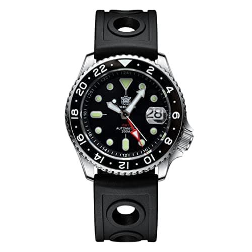 Image of STEELDIVE SD1994 NH34 Mechanical GMT Watch Ceramic Bezel Luminous 20Bar Waterproof Automatic Luxury Dive Wristwatches, color 2