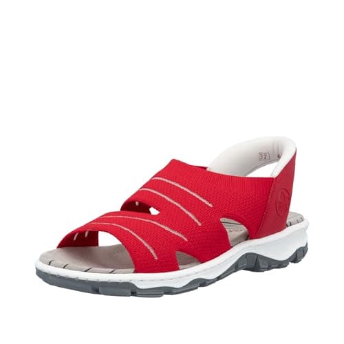 Image of Rieker Adult Master-Artikel FSK Women's Sandals Red, red, 7.5 UK
