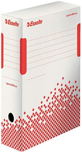 Image of Esselte Speedbox 623908 Archive Box DIN A4 White/Red Width 100 mm