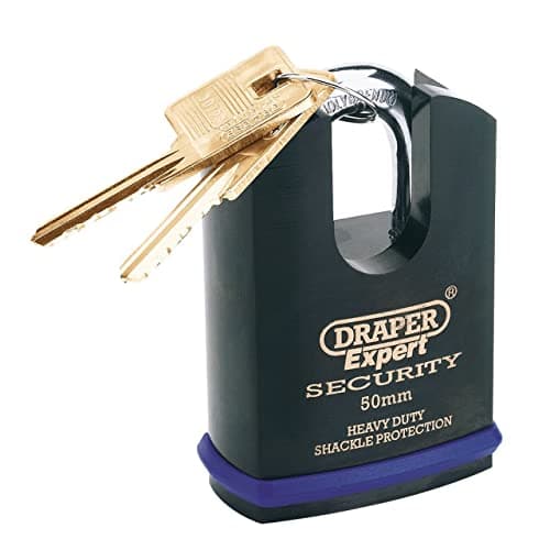 Image of Draper 64197 Heavy Duty Solid Steel Padlock 50 Millimeters