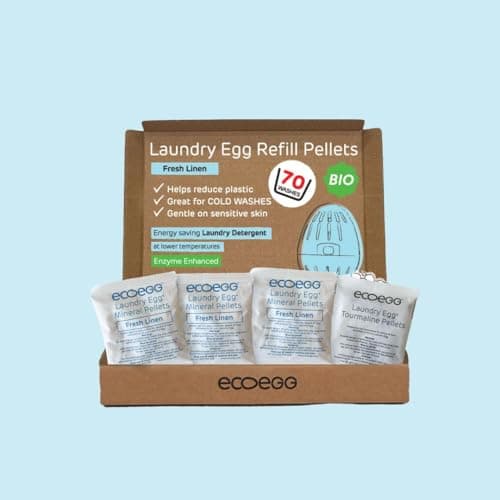 Image of Ecoegg Laundry Egg Refill Detergent Pellets | 70 Washes | Fresh Linen | BIO | No Phosphates | No Chlorine Bleaches
