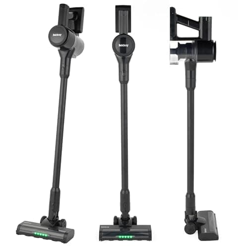 Image of Beldray BEL02005, Airapid Digital Vacuum Cleaner – Cordless Upright Vacuum, Handheld Car Vac, 500ml Capacity, 22.2V Battery, 2 Speeds, HEPA Filter, Dust Reveal Technology, 30 Min Run Time, Platinum