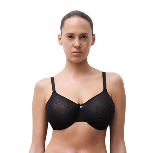 Image of Chantelle Women's, C Magnifique, Covering Molded Bra, Women's Invisible Lingerie, Black (Schwarz 11), 40C