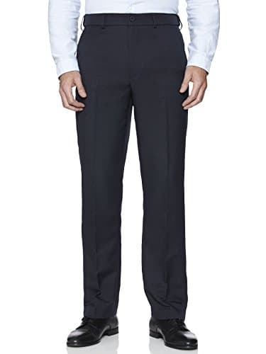 Image of Farah Classic Men's Flexi Straight Suit Trousers, Blue (Navy), 46/31