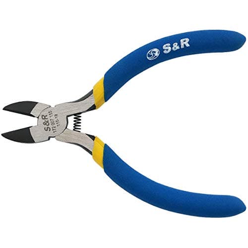 Image of S&R Electrical Side Cutter (Radio Pliers) 115x18 mm, CR-V Steel PVC Coated Handles