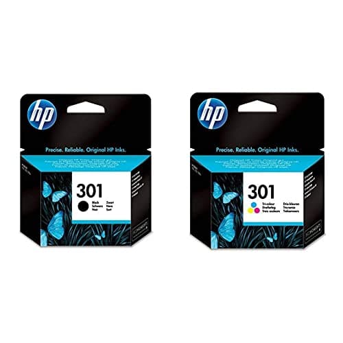 Image of HP CH561EE, CH562EE 301 Original Ink Cartridges, Black and Tri-Colour, Bundle, Pack of 2