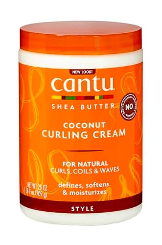 Image of Cantu Shea Butter Coconut Curling Cream for Natural Hair, 25 Ounce