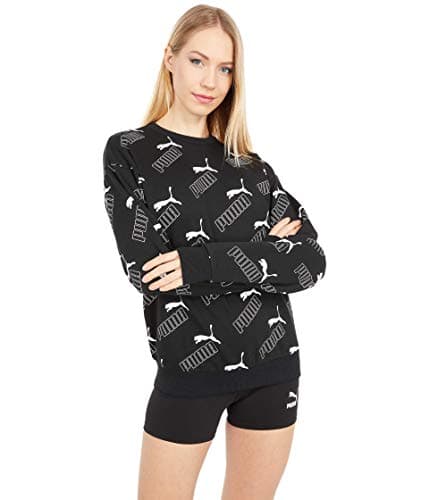 Image of PUMA Amplified All Over Print Crew Puma Black LG