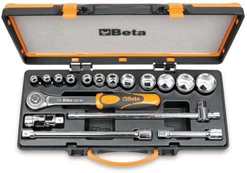Image of Beta 9200931 Model 920 A/C12 Hexagon Sockets and 5 Accessories, 10-32mm, 1/2 Drive, 12 Pieces