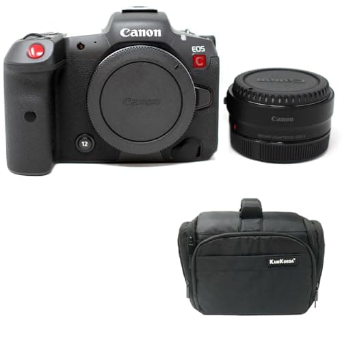 Image of KamKorda Camera Bag + R5 C Mirrorless Cinema Camera + R Mount Adapter, Two Cameras in One Body: Photo + Cinema, 45MP Stills, Full-Frame 8K CMOS Sensor + 2 Year Warranty