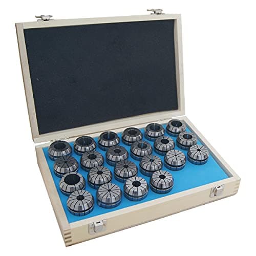 Image of KATSU ER40 Spring Collet Set 22 Pieces 4-25mm Gripping Range Precision Router Collet Chuck for CNC Workholding Engraving Machine and Milling Lathe Tool 11028301