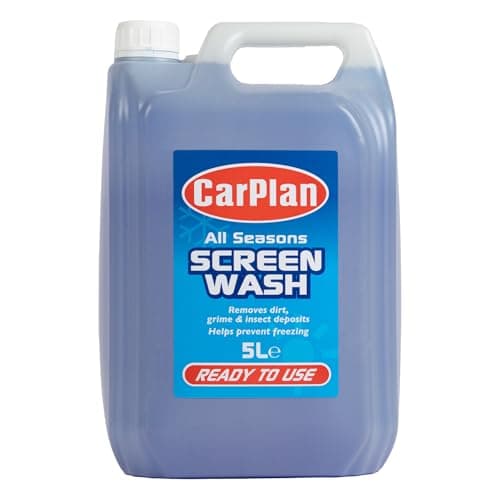 Image of CarPlan All-Year Windscreen Cleaner Ready to Use (5 L) | Insect Remover with Frost Protection up to -4 °C | For Windscreen and Headlight Washers | With Fresh Fragrance
