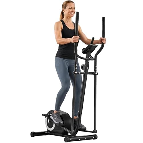 Image of SPORTNOW Elliptical Cross Trainer for Home, Quiet Magnetic Elliptical Machine with Bluetooth, App Compatible, 8-Level Adjustable Resistance, LCD Monitor & Pulse Sensor, Wheels, 120KG Load Capacity
