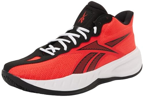 Image of Reebok Unisex Press Trainers, Energy Red Black White, 8 UK