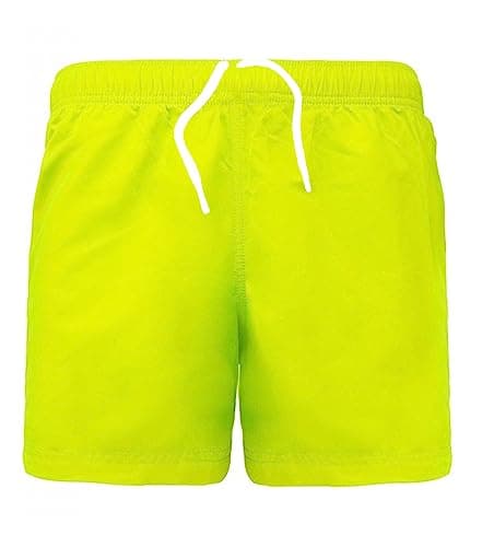 Image of PROSTYLE SPORTS Junior's Swim Shorts Swimming Running Gym Shorts Trunks Swimwear Beach Summer (as8, Age, 12_Years, Regular, Yellow (Pack of 1))