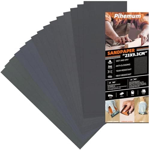 Image of 15 Pcs Sandpaper 1000-5000 Grit Wet and Dry Sandpaper Sheets, 9 x 3.6 Inch Sand Paper Pack for Wood Furniture, Walls, Metal, Automotive Polishing & Finishing