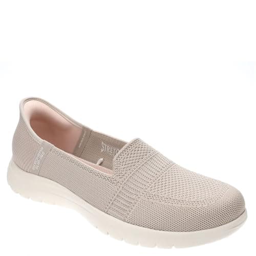 Image of Skechers Women's On-The-Go Flex Camellia Slip-On Sneakers, Taupe Textile, 4 UK