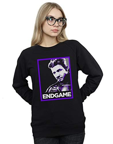 Image of Marvel Women's Avengers Endgame Hawkeye Poster Sweatshirt Black Small