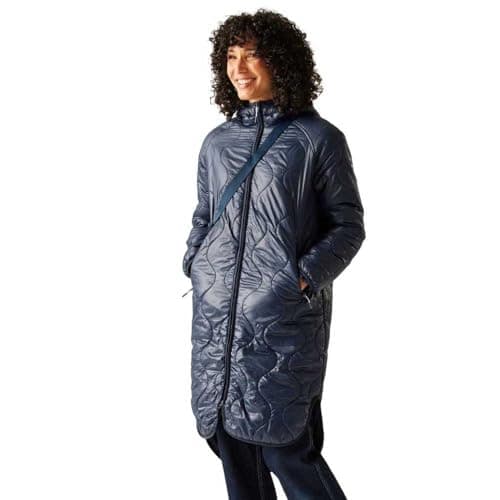 Image of Regatta Womens Triea Quilted Jacket Insulated Lightweight Longline Winter Coat