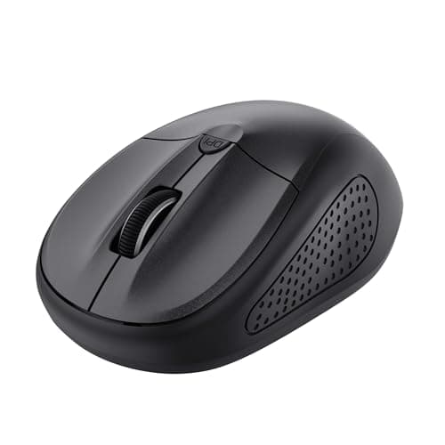 Image of Trust Primo Bluetooth Mouse, Wireless Mouse for Laptop, 1000-1600 DPI, for Left and Right Hand Users, Batteries Included, Compact Computer Mouse for PC, Mac, Android, Home Office - Black