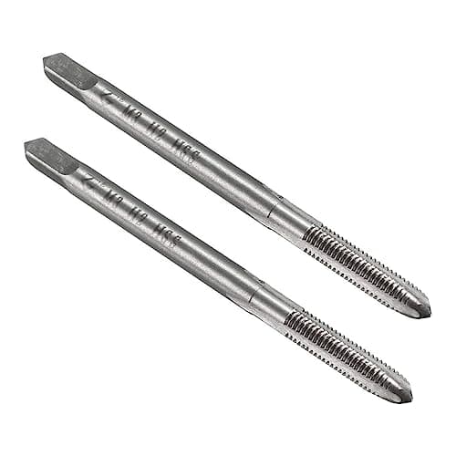 Image of MACHSWON Metric Machine Tap for Drilling Tapping Cutting on Soft Metal Aluminum Plate and Iron H2 3 Flutes HSS Screw Tapping Threading Machinist Repair DIY Tool M3 x 0.5 mm 2PCS
