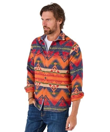 Image of Joe Browns Men's Aztec Pattern Long Sleeve Shirt, Multi, XL