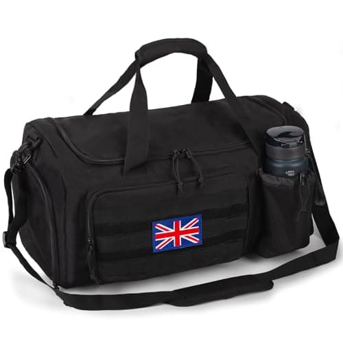 Image of Tactical Gym Bag for Men, 40L Large Duffle Holdall Bag with Shoes & Wet Compartment, Multi-Functional Sports Weekend Travel Bag for Camping, Hiking, Outdoor Sports