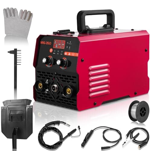 Image of Victoam 220V 350A Welding Machine, Gasless MIG Welder, 3 in 1 MIG/ARC/TIG Inverter Welder Machine with Digital LED Dispaly, Come Flux Core Welding Wire and MIG Torch, for DIY Professional Use