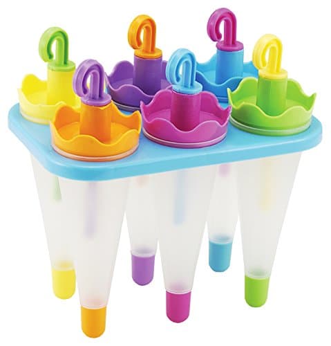 Image of Tala Umbrella Lolly Moulds, Ice Lolly Mould with 6 Reusable Umbrella Style Sticks, Perfect for creating homemade Lollies and sweet treats in Summer, Made with BPA FREE Plastic