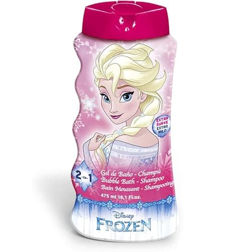 Image of Disney Frozen Kids 2-in-1 Bubble Bath & Shampoo - Gentle, Paraben-Free Bath & Hair Wash with Vitamin E & A, pH Balanced for Sensitive Skin - Lightly Scented, Safe for Children Aged 3+, 475ml