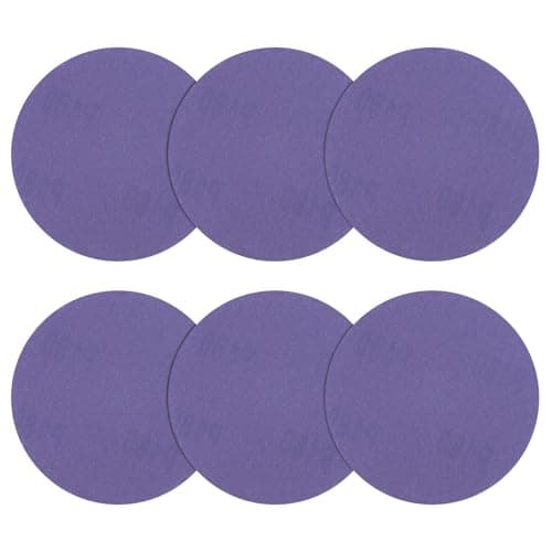 Image of DTGN 50 mm 180 Grit Hook and Loop Sanding Disc - 30 Pcs - Good for Wood Metal Stone Walls- Aluminum Oxide Abrasive Hook and Loop Sandpaper Orbital Sander Pads, Purple