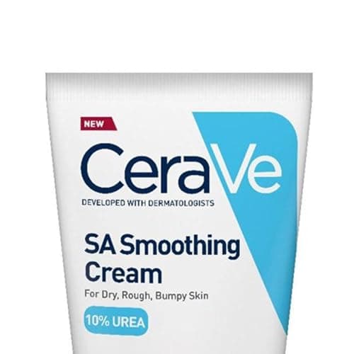 Image of CeraVe SA Smoothing Cream Tube With Salicylic Acid, 10% Urea & 3 Essential Ceramides, Gentle Exfoliating Body Cream for Dry Rough Bumpy Skin, Fast-Absorbing, Dermatologist Developed, 177ml
