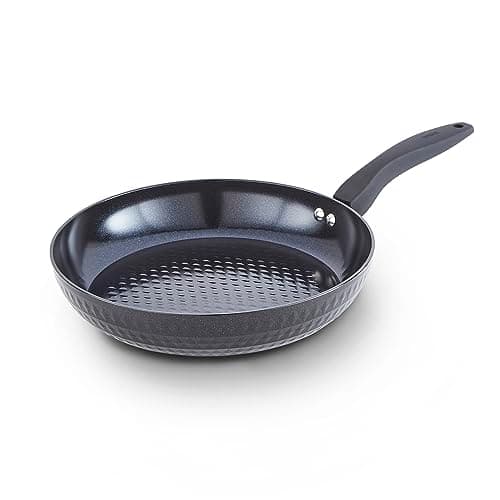Image of Tower T900136 Diamo 28cm Frying Pan with Black Diamond Ceramic Non-Stick Coating & Softtex Handle, Aluminium, Black